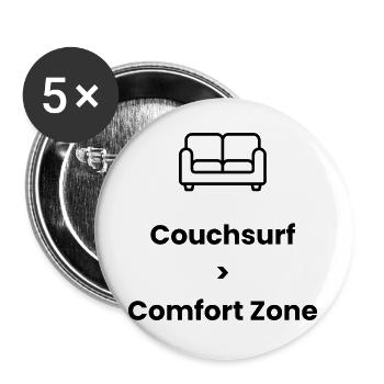 Couchsurf > Comfort Zone – Travel Shirt - Buttons large 2.2''/56 mm (5-pack) - white - Front