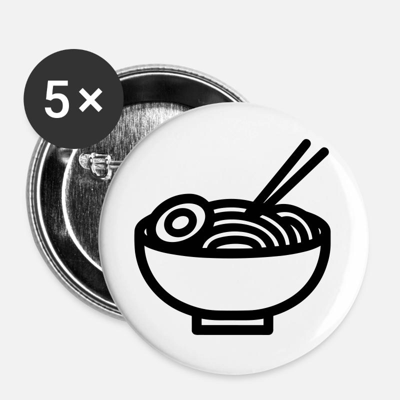Ramen - Buttons large 2.2''/56 mm (5-pack) - white