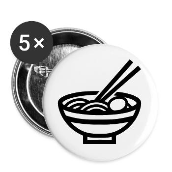 Ramen - Buttons groß 56 mm (5er Pack) - Weiß - Vorne