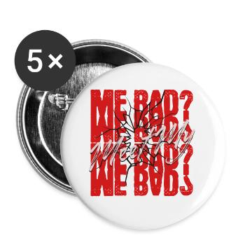 Sphynx Cat Funny Saying - Buttons large 2.2''/56 mm (5-pack) - white - Front