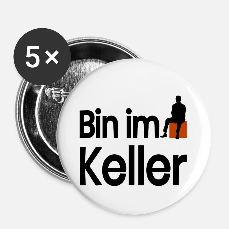 Keller - Buttons groß 56 mm (5er Pack) - Weiß