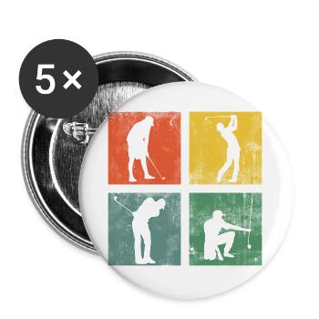 Golfer Golfer Golf Golf Gift - Buttons large 2.2''/56 mm (5-pack) - white - Front