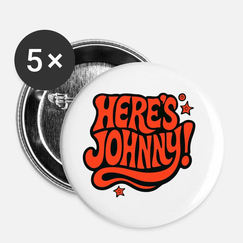 Here's Johnny - Cinema - The Shining - Buttons large 2.2''/56 mm (5-pack) - white
