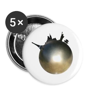 Pétanque World - The World Pétanque - Buttons large 2.2''/56 mm (5-pack) - white - Front