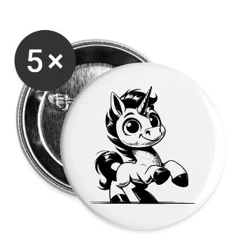 Little cuddly baby unicorn charming looking - Buttons large 2.2''/56 mm (5-pack) - white - Front