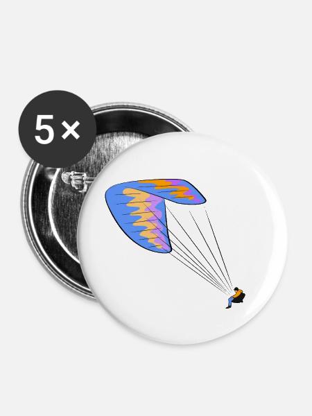Gleitschirm Sport - Buttons groß 56 mm (5er Pack) - Weiß