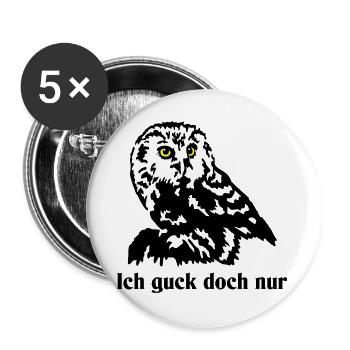 Little owl - Buttons large 2.2''/56 mm (5-pack) - white - Front