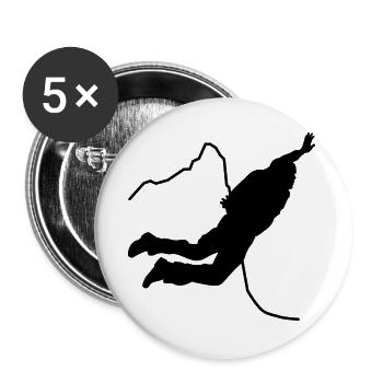 Saut de base - Lot de 5 grands badges (56 mm) - blanc - Devant