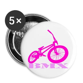 BMX - Lot de 5 grands badges (56 mm) - blanc - Devant