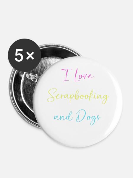 Scrapbook Scrapbooking - Buttons groß 56 mm (5er Pack) - Weiß
