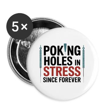 Acupuncturist Stress Relief Professional Expert  - Buttons large 2.2''/56 mm (5-pack) - white - Front