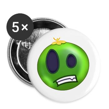 Green Anxious Lime Christmas Ball - Buttons large 2.2''/56 mm (5-pack) - white - Front