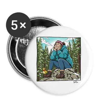 Me_In_Winter - Buttons large 2.2''/56 mm (5-pack) - white - Front