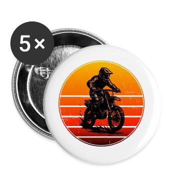 Statement for all motocross - Buttons large 2.2''/56 mm (5-pack) - white - Front