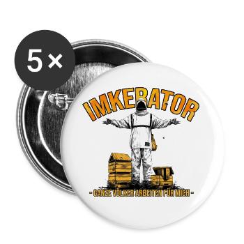 Apiculteur : Des colonies entières fonctionnent pour moi - Lot de 5 grands badges (56 mm) - blanc - Devant