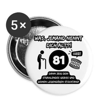 81 and legendary: Bit out, stick dancing on! - Buttons large 2.2''/56 mm (5-pack) - white - Front