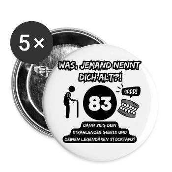 83 and legendary: Bit out, stick dancing on! - Buttons large 2.2''/56 mm (5-pack) - white - Front