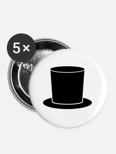 Zylinder - Buttons groß 56 mm (5er Pack) - Weiß