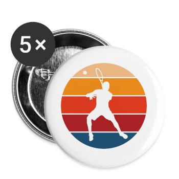Tennis - Buttons groß 56 mm (5er Pack) - Weiß - Vorne