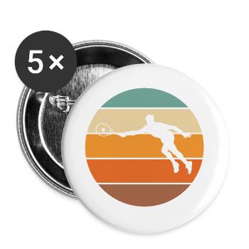 Tennis - Buttons groß 56 mm (5er Pack) - Weiß - Vorne