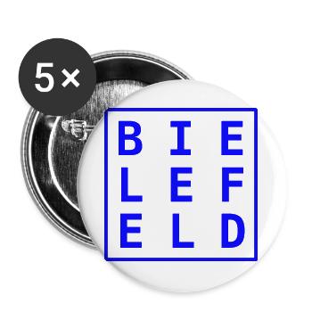 Chemise souvenir de sweat à capuche Bielefeld - Lot de 5 grands badges (56 mm) - blanc - Devant