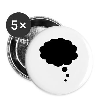 Thought bubble - Buttons large 2.2''/56 mm (5-pack) - white - Front