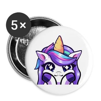 Lya Unicorn Wow - Buttons large 2.2''/56 mm (5-pack) - white - Front