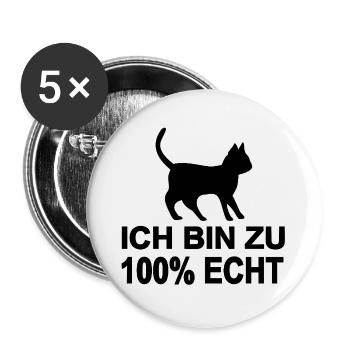 Cat - Buttons large 2.2''/56 mm (5-pack) - white - Front