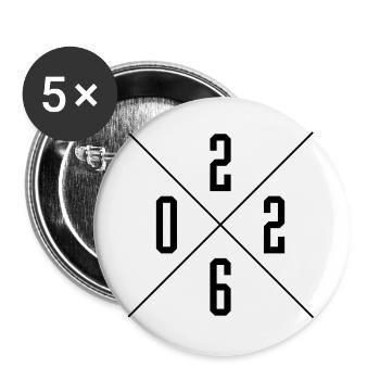 2026 year - Buttons large 2.2''/56 mm (5-pack) - white - Front