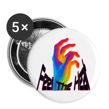 Feel the Heat - Buttons large 2.2''/56 mm (5-pack) - white - Front