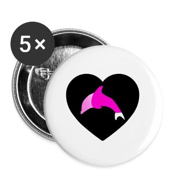 Dolphin - Buttons large 2.2''/56 mm (5-pack) - white - Front