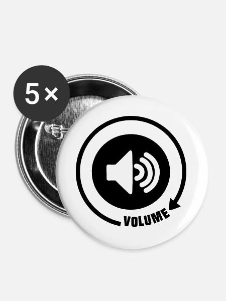 Volume_knop_8 - Buttons groß 56 mm (5er Pack) - Weiß
