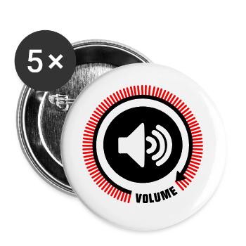 Speaker Volume Lines - Buttons large 2.2''/56 mm (5-pack) - white - Front