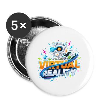 Virtual-Reality Gaming Technologie Kidstyle - Buttons groß 56 mm (5er Pack) - Weiß - Vorne