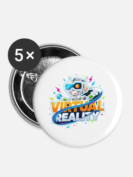 Virtual-Reality Gaming Technologie Kidstyle - Buttons groß 56 mm (5er Pack) - Weiß