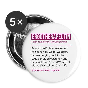 Occupational Therapist Definition Funny Profession Gift - Buttons large 2.2''/56 mm (5-pack) - white - Front