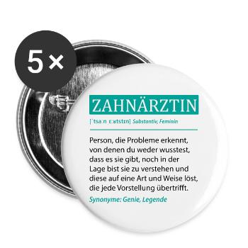 Dentist Definition Funny Profession Saying Gift - Buttons large 2.2''/56 mm (5-pack) - white - Front