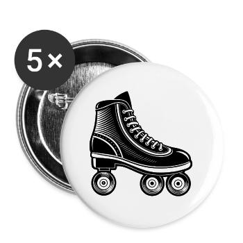 Roller skate - Buttons large 2.2''/56 mm (5-pack) - white - Front