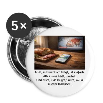 Everything that really carries is simple. - Buttons large 2.2''/56 mm (5-pack) - white - Front