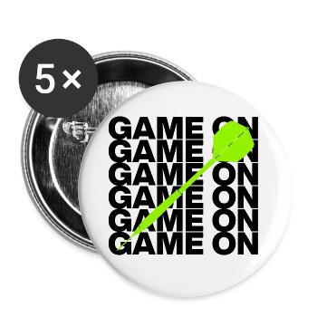 Game On: Dart Attack! ONEHUNDRETEIGHTY, arrow green - Buttons large 2.2''/56 mm (5-pack) - white - Front