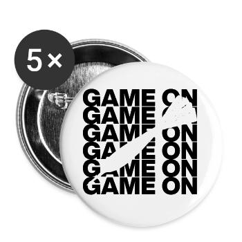 Game On: Dart Attack! ONEHUNDRETEIGHTY, Arrow white - Buttons large 2.2''/56 mm (5-pack) - white - Front