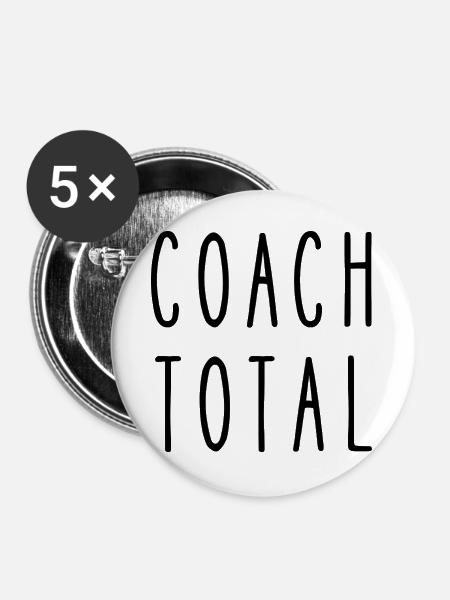 Total Coach - Buttons groß 56 mm (5er Pack) - Weiß
