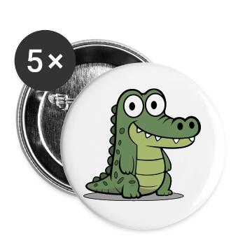 Crocodile - Buttons large 2.2''/56 mm (5-pack) - white - Front
