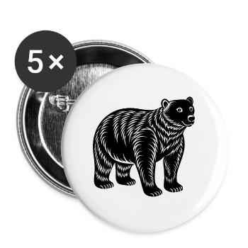 Polar bear - Buttons large 2.2''/56 mm (5-pack) - white - Front