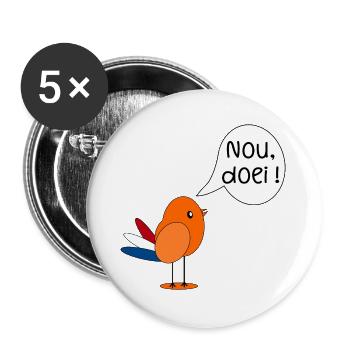 Na dann, tschüss - Buttons groß 56 mm (5er Pack) - Weiß - Vorne