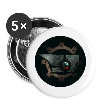 Logo GranFigo - Lot de 5 grands badges (56 mm) - blanc - Devant