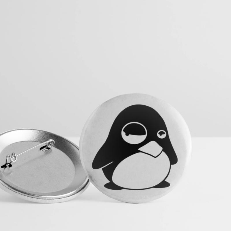 Grumpy Tux – Drôle de Penguin Linux pour les geeks Lot de 5 grands badges (56 mm)