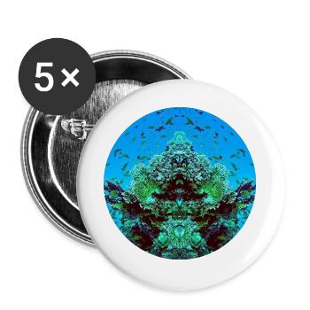 Waserwesen im Rote - Buttons groß 56 mm (5er Pack) - Weiß - Vorne