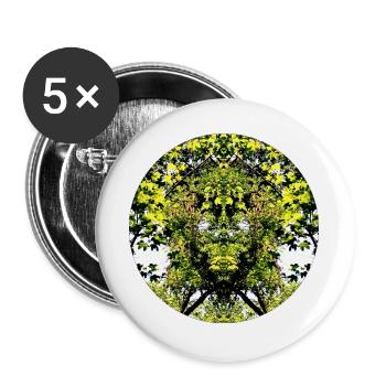Tree Nature Creature - Buttons large 2.2''/56 mm (5-pack) - white - Front