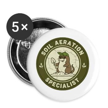 Mole Soil Conditioner Horticulture Self-Sufficiency - Buttons large 2.2''/56 mm (5-pack) - white - Front